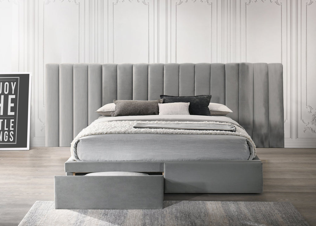 Monroe King/Queen Bed - Grey