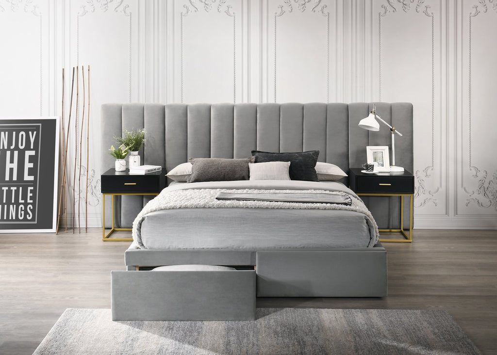 Monroe King/Queen Bed - Grey
