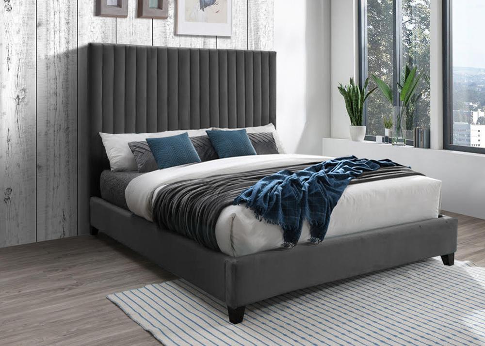 Serra King/Queen Bed - Grey